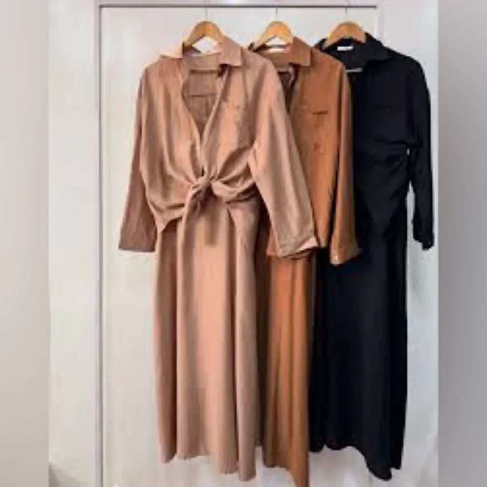 New Hyfve mocha Brown Long Sleeve Wrap Dress size Large
